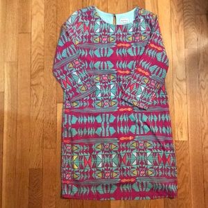 Print 3/4 length sleeve Dress